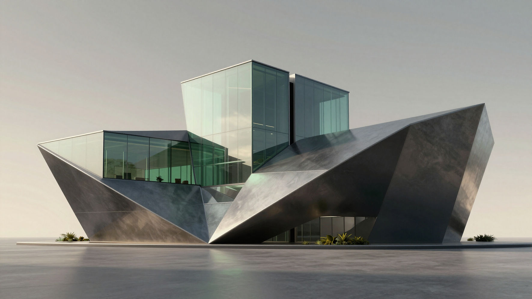 Modern glass building